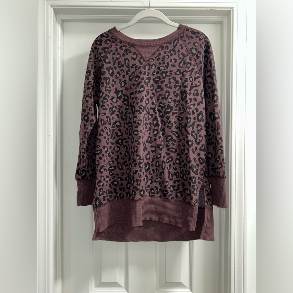 Maurices leopard print sweatshirt